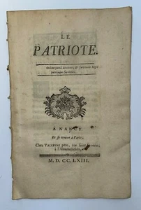 LE PATRIOTE 1763 (BERMINGHAM MICHEL) EDITION ORIGINALE - Imagen 1 de 2