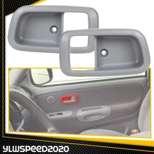 Par de bisel de manija de puerta interior gris azulado apto para Toyota Tundra 00-06 delantero marrón - Imagen 1 de 8