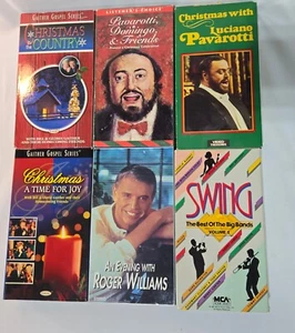Piano Gospel Country Music 6 VHS Christmas Pavarotti Roger Williams Swing Music - Picture 1 of 14