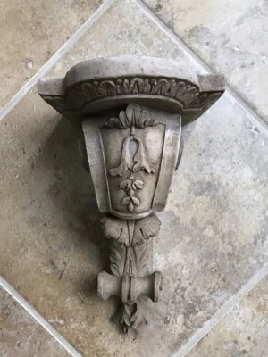 Beige/Tan/Natural Tone Wall Sconce Shelf 5.75 x 5.5 x 10" Stone/Stone Look, 4 pd - Image 1 of 4