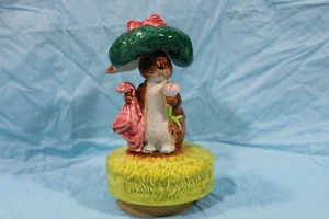 Beatrix Potter Benjamin Bunny  Schmid Music Box Tune Send In The Clowns AC - Picture 1 of 6