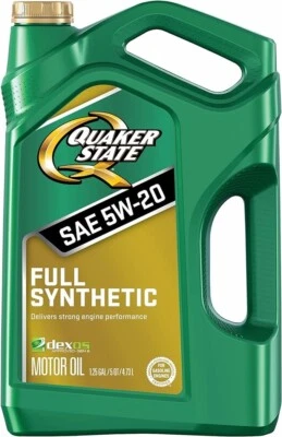 Aceite de motor Quaker State Gen 3 totalmente sintético Dexos 5W-20 (5 cuartos de galón, estuche de 3) Foto 1 de 4