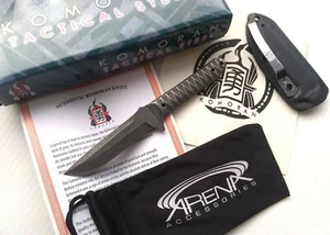 Small Mini 5.75" Full Tang Komoran Fixed Blade Stonewashed Knife EDC Boot Sheath - Picture 1 of 12