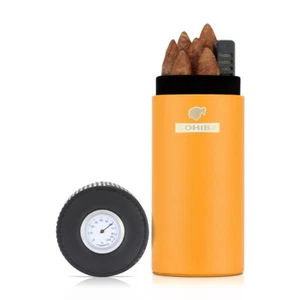 Zedernholz gefüttertes tragbare Reiseetui aus Leder Zigarren-Humidor Front-Hygr - Bild 1 von 15