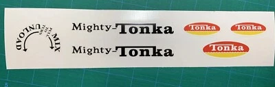 Custom Replacement Decals for 1974 #49-58043 Mighty Mixer Tonka Truck - image 1 of 2