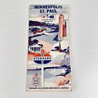 Vtg 1966 Minneapolis St Paul Street Map Standard Oil Advertising Rand McNally