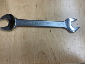 Nuova chiave metrica Heyco 24-27 mm estremità aperta cromata n. 350 sottile - Foto 1 di 6