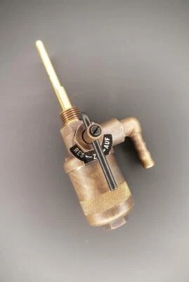 Fuel Tap BMW R4 R11 R12 R35 Single Spout Burnished 1/4" - Image 1 of 3
