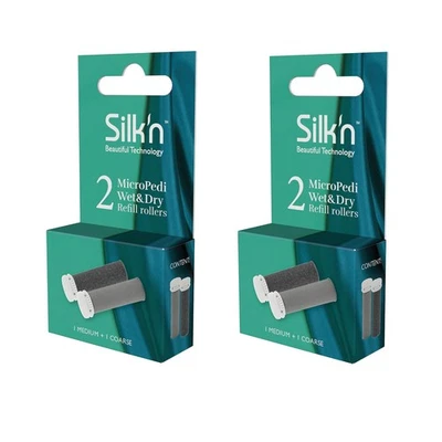 4x Silk'n MicroPedi Wet & Dry Nachfüllpackung Ersatzrollen Ersatzzubehör