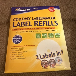 Memorex 120 Stück CD & DVD Etikettenminen (32020424) - Bild 1 von 2