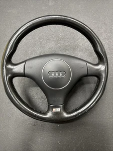 Audi S4 A4 B6 Steering Wheel 8E0419091AT1KT OEM Black Leather 2002-2006 - Picture 1 of 9