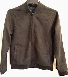Men New APT.9 Black Suede Long Sleeves Full-Zip Jackets - Choice Size/Color - Picture 1 of 4