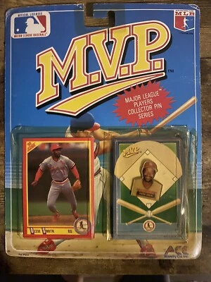 Vtg 1990 Ozzie Smith MVP Players Collector Pin Series Score Card First Edition - Imagem 1 de 2