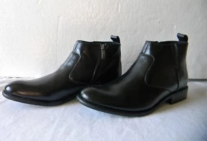 MENS Apt. 9® APALEX ANKLE BOOTS SHOES ZIPPER BLACK SIZE 10 NIB - Picture 1 of 4