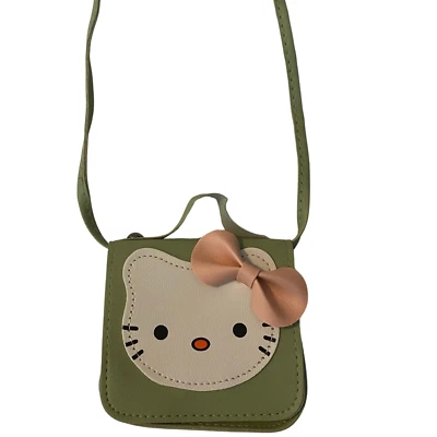 Hello Kitty Mini Purse Crossbody Bag for Little Girls 4.5 x 4 Pea Green NEW - Image 1 of 4