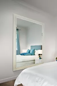 Großer cremefarbener Spiegel abgeschrägter Ganzkörperspiegel 203 cm x 142 cm - Bild 1 von 11