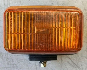 NOS "Rally" 1pc Squared Halogen Amber Lens Fog Light #SAE-F-87 W/ Bracket & Wire - Picture 1 of 5