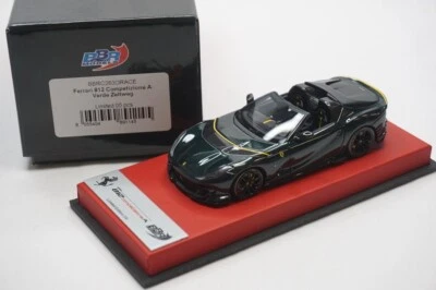 1/43 BBR FERRARI 812 COMPETIZIONE A VERDE ZELTWEG BASE DE CUERO ROJO LE 5 N MR Foto 1 de 4