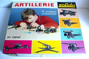 SOLIDO DÉMONTABLE RARE COFFRET ARTILLERIE "B" BON ÉTAT QUELQUES MANQUES 1966 - Picture 1 of 10