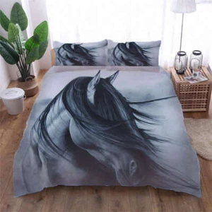 Horse Shook Head 3D Print Duvet Quilt Doona Covers Pillow Case Bedding Sets - Bild 1 von 7