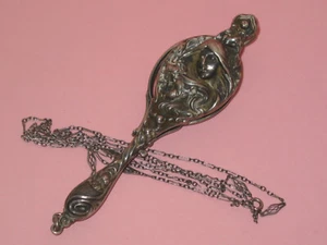 UNGER BROS ~ Antique Art Nouveau Sterling Woman's Portrait Lorgnette ~ Flowers - Picture 1 of 4