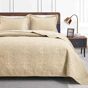 Quilts for Queen Bed Camel Bedspreads - Soft Fall Quilt Lightweight Microfibe... - Picture 1 of 7