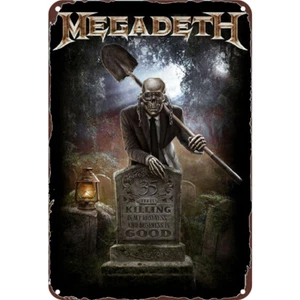 Metal Megadeth Tin Sign Rectangular Iron Painting Wall Home Bar Decor20x30cm DE - Picture 1 of 12
