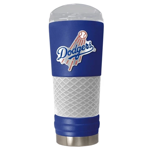 Los Angeles Dodgers Tumbler Travel Mug 24oz Draft Powder-Coat With Emblem Cover