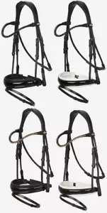 LeMieux Kudos Patent Dressage Bridle Shaped Padded Comfort Monocrown Black/Brown - Picture 1 of 13