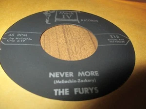 1962 THE FURYS Never More +Zing Went The Strings Of My Heart 7" Mack IV Rock NM - Picture 1 of 2