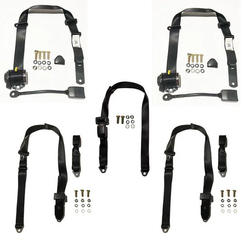 Complete Retractable Seat Belt Kit For Mazda RX3 1972-73 Coupe Sedan Station Wag - Imagem 1 de 3