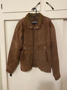 Vintage MEMBERS ONLY Jacket BROWN SUEDE Mens Sz 44 - Picture 1 of 3