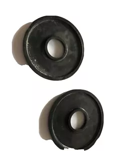 TRIUMPH SPITFIRE MKIV 1500 ,GT6 MK2 MK3 BLACK DOOR HANDLE ESCUTCHEONS x2 623843 - Picture 1 of 3