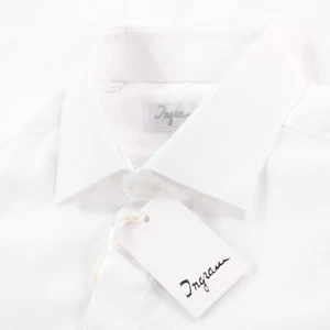 Ingram NWT Tux / Formal Dress Shirt Size 40 Regular Fit Solid White 100% Cotton - Picture 1 of 10