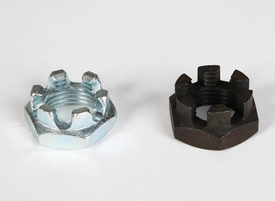 Kronenmutter niedrig DIN 937 Stahl M5 - M30 wahlweise verzinkt oder blank - Bild 1 von 1