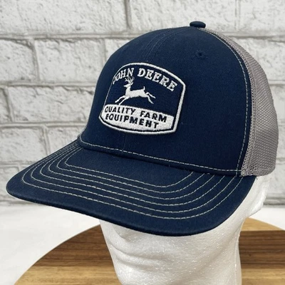 Sombrero de camionero John Deere calidad equipo agrícola bordado lona azul Snapback Foto 1 de 4