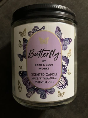 Bath & and Body Works BUTTERFLY Single Wick 7 OZ tapa de tornillo de vela NUEVO Foto 1 de 4