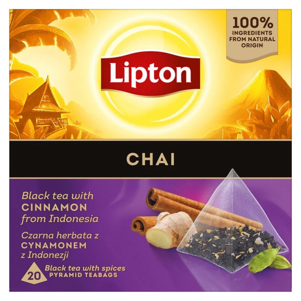Lipton Forest Fruit té negro CHAI con canela 1 caja/20 bolsitas de té Foto 1 de 1