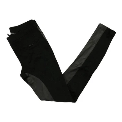 Leggings Victoria's Secret preta de couro sintético painel ponte skinny moto tamanho XS - Imagem 1 de 4