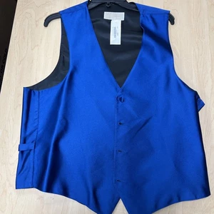 Michael Kors Smoking Ballkleid Anzug Weste Herren L royalblau Polyester - Bild 1 von 6