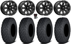 MSA Bounty 14" Wheels Black 27" Coyote Tires Honda Pioneer 1000 / Talon - Picture 1 of 5