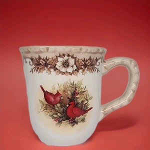 Cardinal Set of 2 Susan Winget Cracker Barrel Woodland  Coffee Mugs  14 oz Stone - Picture 1 of 5