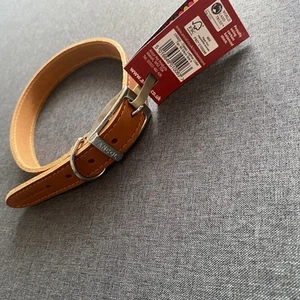 Ancol Dog Collar Tan Leather Sz 6 45-54cm Buckle Classic Ex Display Made in UK - Picture 1 of 7