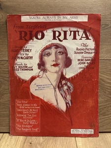 1929 Rio Rita Sheet Music – “You’re Always In My Arms” – Ziegfeld / Bebe Daniels - Picture 1 of 5