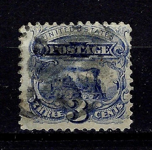 United States Stamps sc 114 G Grill Locomotive Pictorial 1869 used - Picture 1 of 2