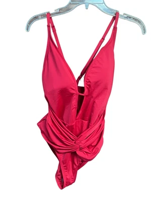 La Blanca Red One Pice Swimsuit Sz 14 NWT - Image 1 of 4