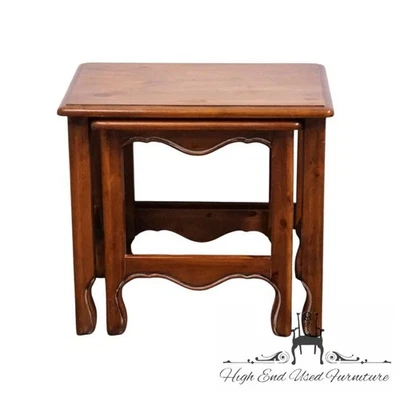 ETHAN ALLEN Chateau Normandía Colección Pino Macizo 25" Mesas Anidación 17-... Foto 1 de 4