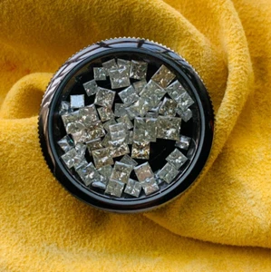 1.13CT  Princess Cut 3Pcs Off White Loose Polish Moissanite Diamond - Picture 1 of 12