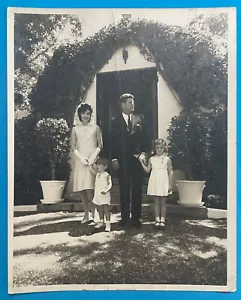 JFK Jackie Kennedy John Caroline 8 x 10 Original Vintage Photograph - Picture 1 of 2
