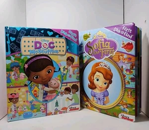 2 Disney Junior First Look and Find Board Books Sofia The First & Doc McStuffins - Picture 1 of 11